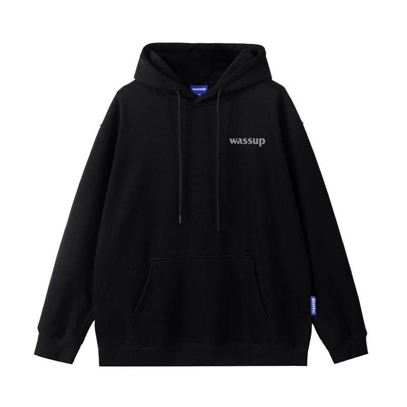 Wassup Chinese Trendy Brand Letter Print Couple Sweatshirt Men s Autumn and Winter 2025 New Loose Fleece-Lined Hoodie Top Black (Heavyweight Basic) M
Wassup Chinese Trendy Brand Letter Print Couple Sweatshirt Men s Autumn and Winter 2025 New Loose Fleece-Lined Hoodie Top Black (Heavyweight Basic) M