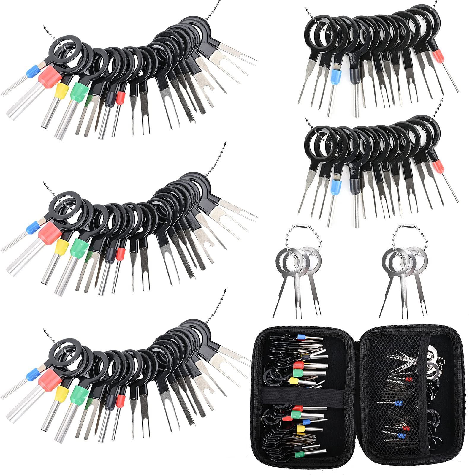 Terminal Extractor Removal Tool Kit, 82pcs Pin Puller Key Tool for Auto, Home Appliances with Protective Bag.
Terminal Extractor Removal Tool Kit, 82pcs Pin Puller Key Tool for Auto, Home Appliances with Protective Bag.
