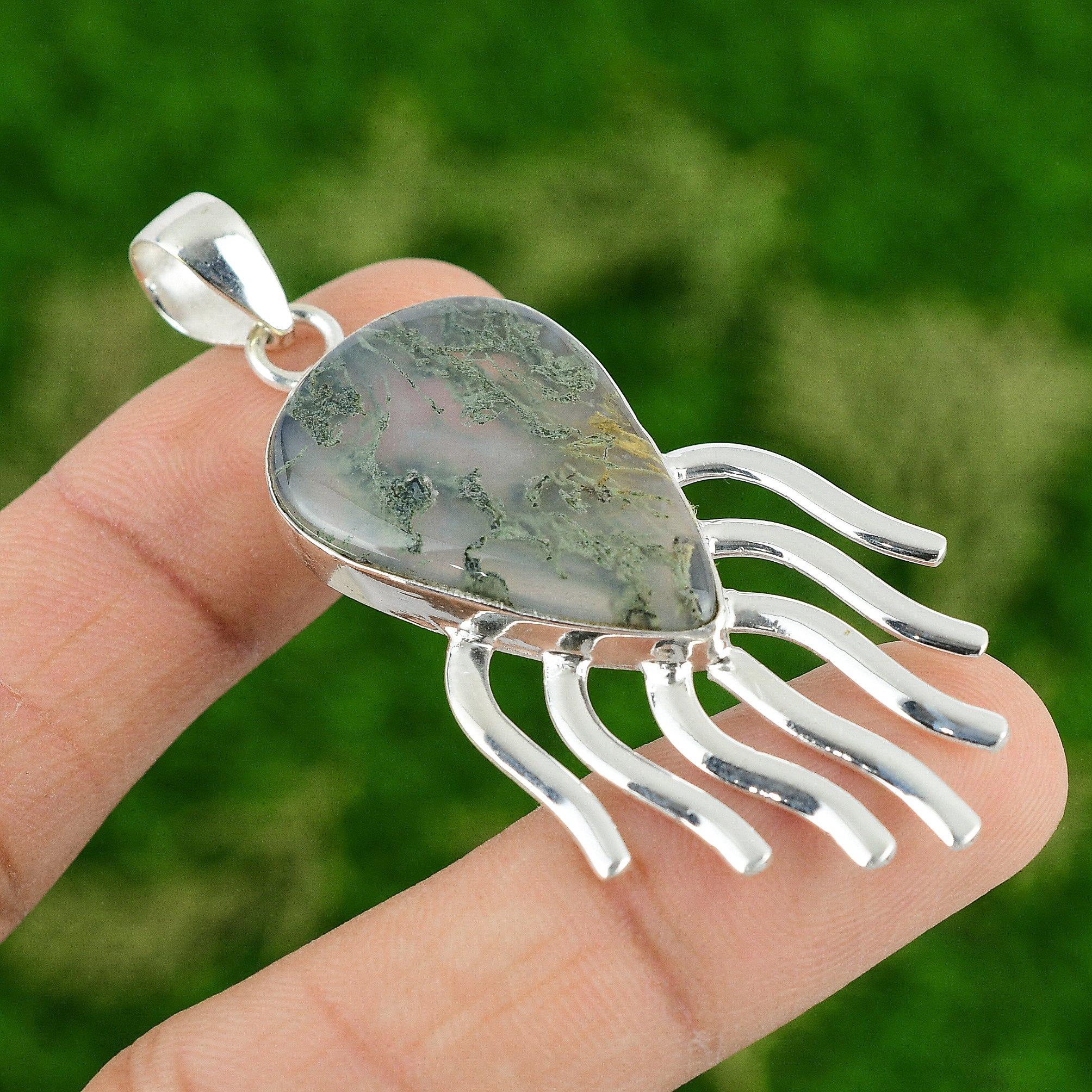 Solar Moss Agate Pendant Natural Gemstone Pendant Handmade Jewelry 925 Sterling Silver Pendant Anniversary Gifts
Solar Moss Agate Pendant Natural Gemstone Pendant Handmade Jewelry 925 Sterling Silver Pendant Anniversary Gifts