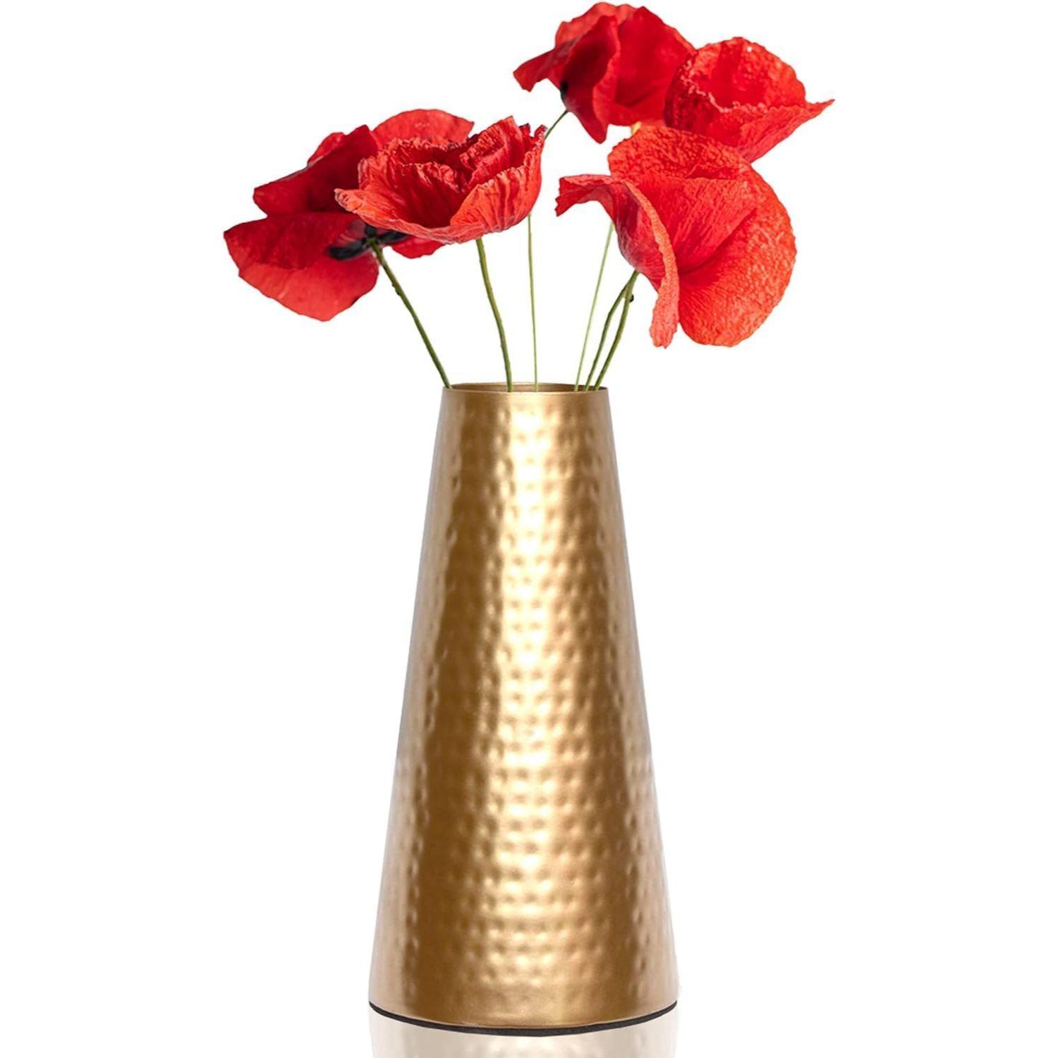 9 Inch Metal Flower Vase for Home Decor Flower Vase - Vase for Living Room - Polished Pure Metal Table Vase (Gold)
9 Inch Metal Flower Vase for Home Decor Flower Vase - Vase for Living Room - Polished Pure Metal Table Vase (Gold)