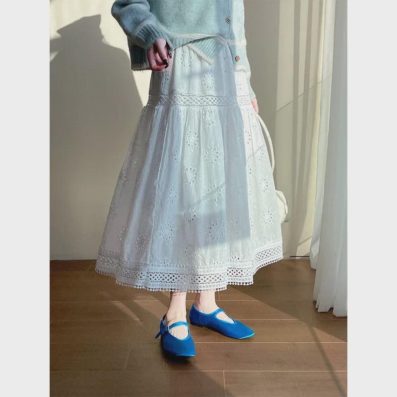 Little Fresh Solid Color Lace Hollow Cotton Umbrella Skirt - Women’s White Skirt L білий
Little Fresh Solid Color Lace Hollow Cotton Umbrella Skirt - Women’s White Skirt L білий