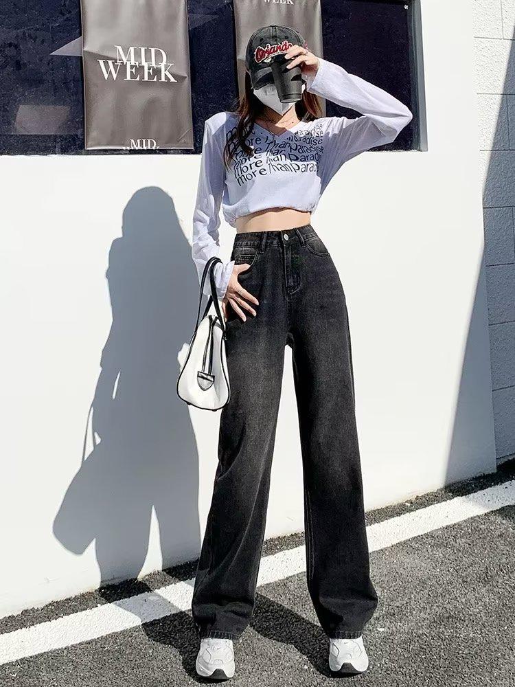 Женские ретро джинсы с высокой талией и широкими штанинами - Длинные, свободного кроя Small чёрный
Женские ретро джинсы с высокой талией и широкими штанинами - Длинные, свободного кроя Small чёрный