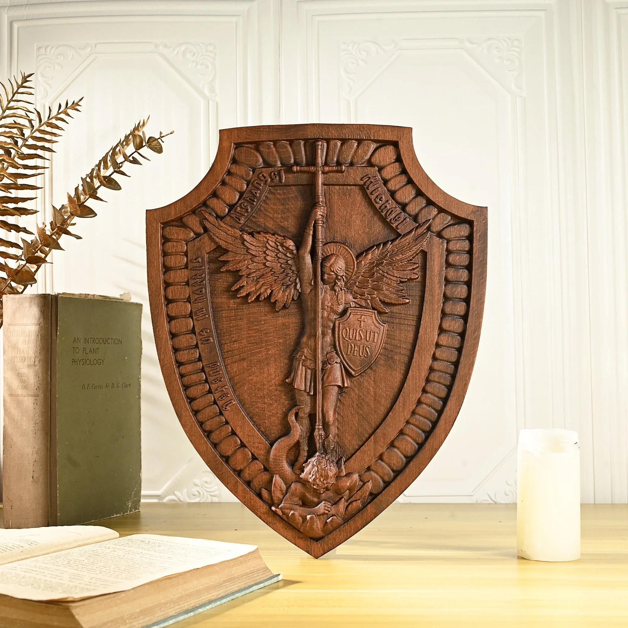 Religious Retro Wood Carving Shield of Saint Family, Wall Hanging Statue Home Decor 25x22x1.8cm
Religious Retro Wood Carving Shield of Saint Family, Wall Hanging Statue Home Decor 25x22x1.8cm