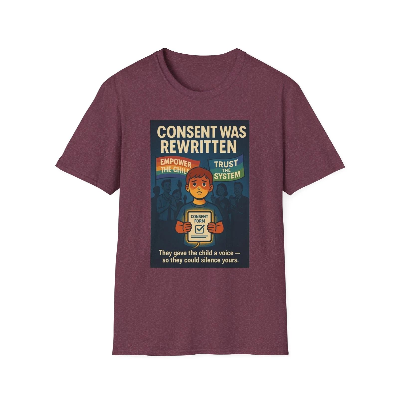 Consent Rewritten Shirt, America First Anti-Globalist Tee, Red Pill Apparel L
Consent Rewritten Shirt, America First Anti-Globalist Tee, Red Pill Apparel L