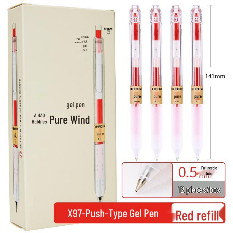 Hobby Pure X97 Push-Style Gel Pen, Large Capacity Ink, 0.5mm Bullet Tip, Ideal for Signatures and Office Use 0.5mm Bullet Tip
Hobby Pure X97 Push-Style Gel Pen, Large Capacity Ink, 0.5mm Bullet Tip, Ideal for Signatures and Office Use 0.5mm Bullet Tip
