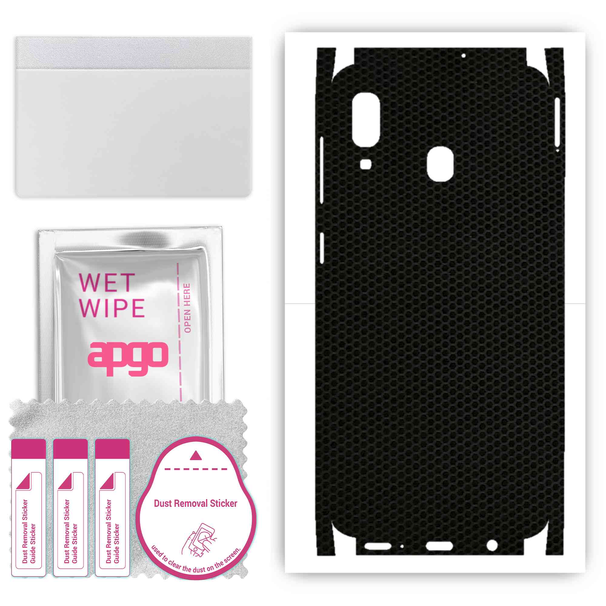 apgo Protective Skin Sticker for the back+sides compatible with Samsung Galaxy A20, Full Wrap Film, Foil, Vinyl - Pattern Matrix
apgo Protective Skin Sticker for the back+sides compatible with Samsung Galaxy A20, Full Wrap Film, Foil, Vinyl - Pattern Matrix