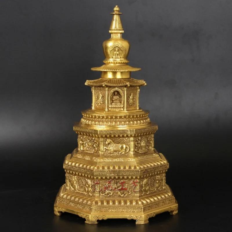 large 2024 GOOD quality Auspicious copper Buddha tower stupa Pagoda Almighty statue HOME altar Worship effective protection 38cm large
large 2024 GOOD quality Auspicious copper Buddha tower stupa Pagoda Almighty statue HOME altar Worship effective protection 38cm large