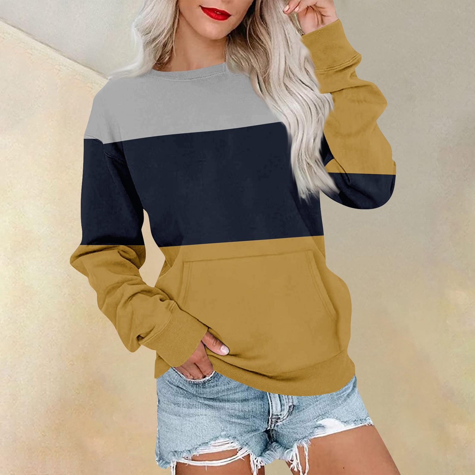 Женская модная повседневная блузка с длинным рукавом и круглым вырезом, цветной пуловер, топ, блузка XL жёлтый
Женская модная повседневная блузка с длинным рукавом и круглым вырезом, цветной пуловер, топ, блузка XL жёлтый