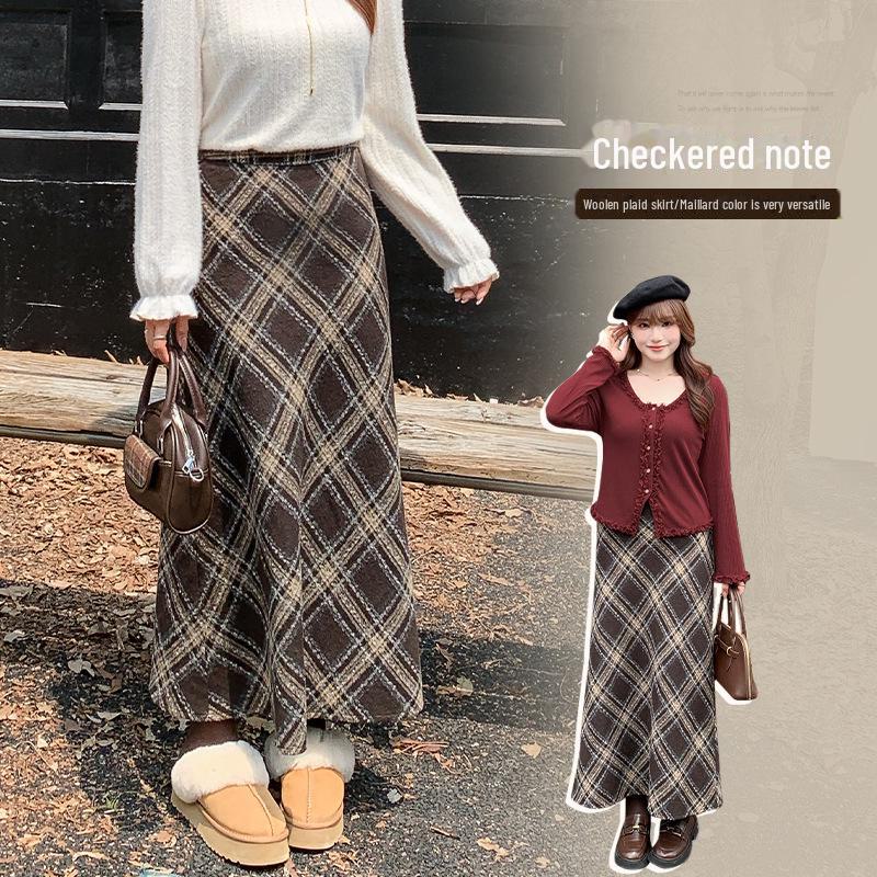 High Waist Retro Plaid A-Line Wool Skirt for Women - Plus Size, Spring Collection 2XL (recommended 140-160 jin)
High Waist Retro Plaid A-Line Wool Skirt for Women - Plus Size, Spring Collection 2XL (recommended 140-160 jin)