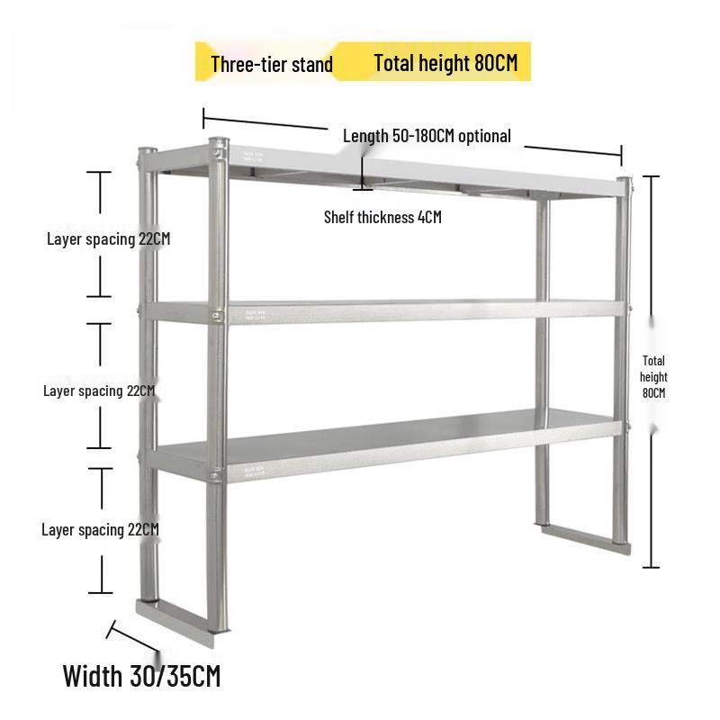Commercial 304 Stainless Steel Kitchen Storage Shelf
Commercial 304 Stainless Steel Kitchen Storage Shelf