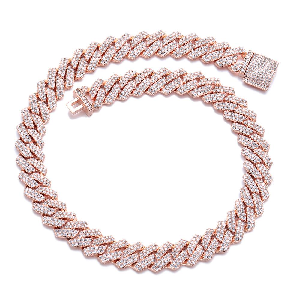 European and American men s hip-hop Cuban necklace copper inlaid zircon 11mm rhombus Cuban chain hip-hop necklace bracelet bracelet 7inch (length about 18cm) рожевий колір золота
European and American men s hip-hop Cuban necklace copper inlaid zircon 11mm rhombus Cuban chain hip-hop necklace bracelet bracelet 7inch (length about 18cm) рожевий колір золота