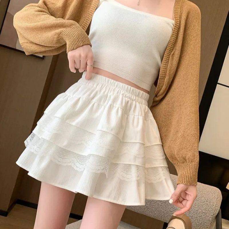Women s White Lace High-Waist A-Line Puffy Mini Skirt S
Women s White Lace High-Waist A-Line Puffy Mini Skirt S