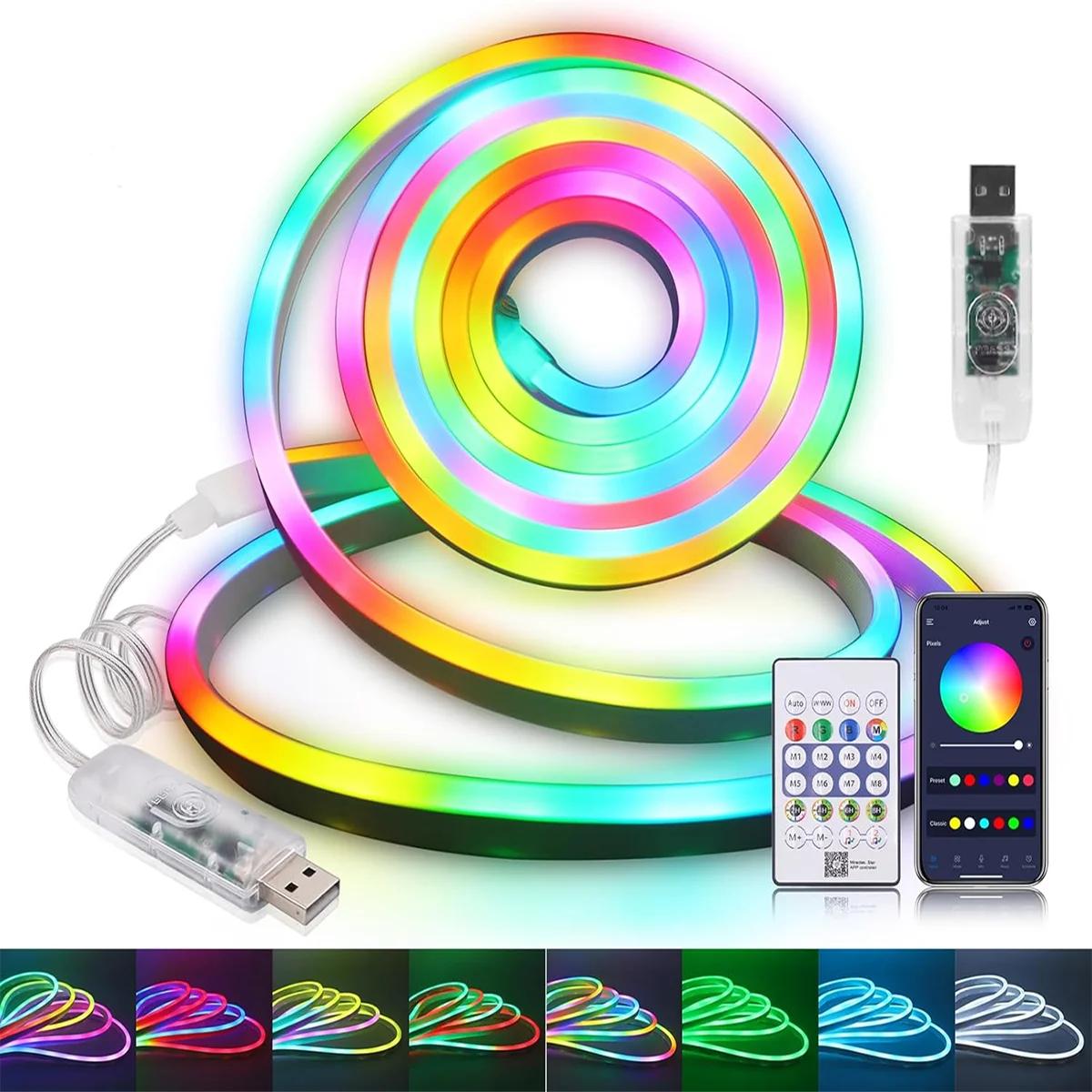 MIMIRGB RGBIC LED Neon Light Strip with Music Sync 16 Million Color Changing 1M/5M USB Powered Gaming Ambient Flexible Lighting 1M
MIMIRGB RGBIC LED Neon Light Strip with Music Sync 16 Million Color Changing 1M/5M USB Powered Gaming Ambient Flexible Lighting 1M