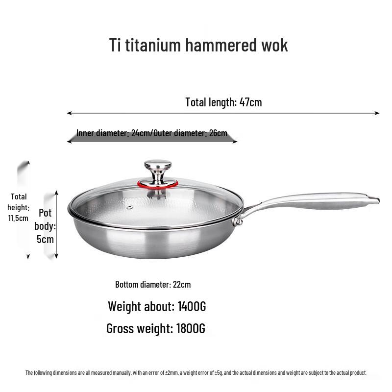 Wutuo Non-Stick Hammer-Patterned Titanium Frying Pan
Wutuo Non-Stick Hammer-Patterned Titanium Frying Pan