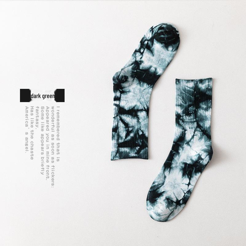 132 Довгі бавовняні шкарпетки Tie-Dye для пари - Хіп-хоп Високі Вуличний стиль темно-зелений колір
132 Довгі бавовняні шкарпетки Tie-Dye для пари - Хіп-хоп Високі Вуличний стиль темно-зелений колір
