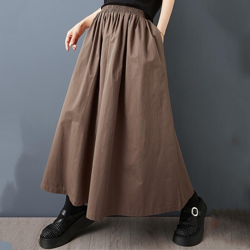 cotton plus size High waist vintage summer casual loose long for woman skirts womens skirt кавовий
cotton plus size High waist vintage summer casual loose long for woman skirts womens skirt кавовий