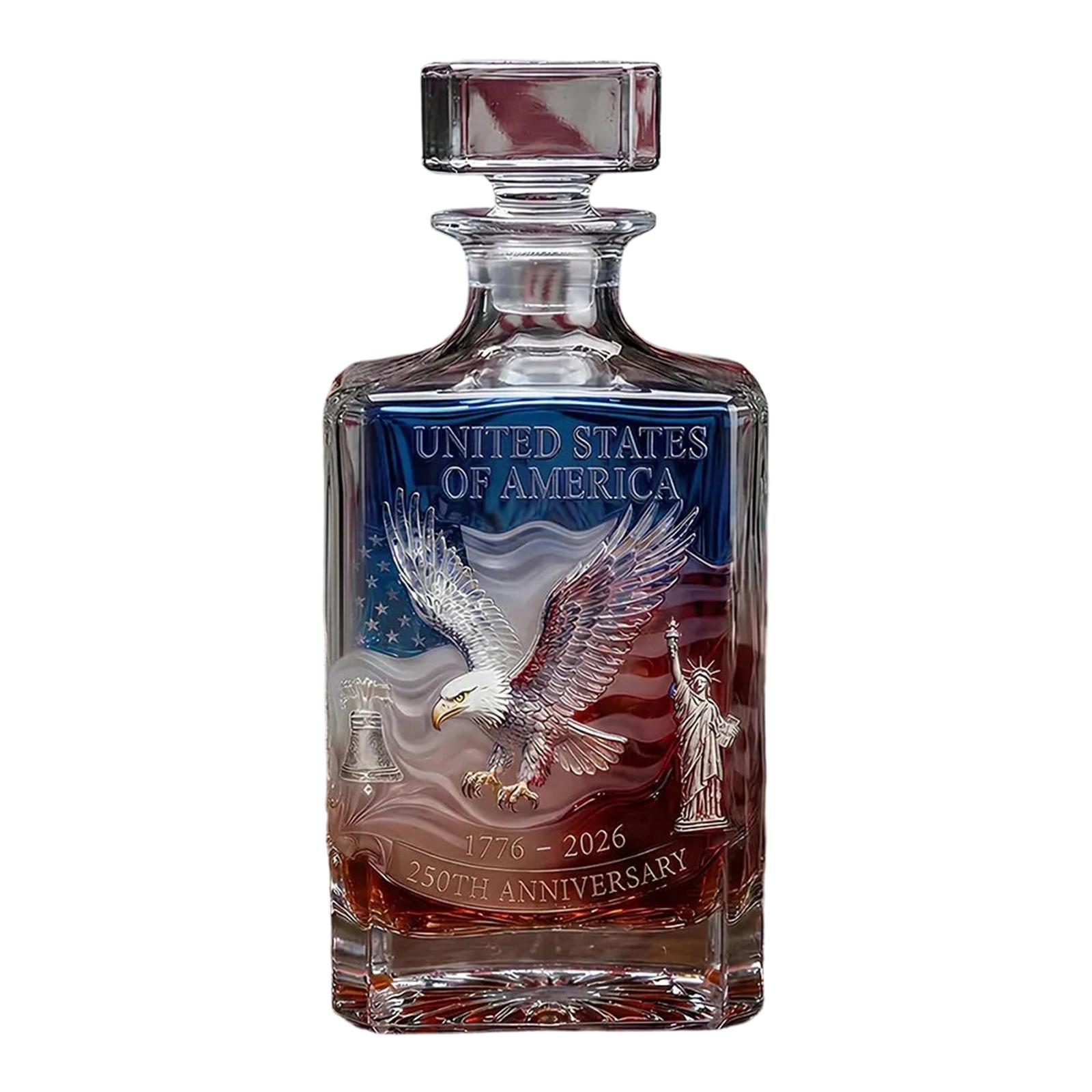 Classical Whiskeys Decanter And Glass With America 250th Anniversary Engraving Design Commemorative Liquor Bottle Gift
Classical Whiskeys Decanter And Glass With America 250th Anniversary Engraving Design Commemorative Liquor Bottle Gift