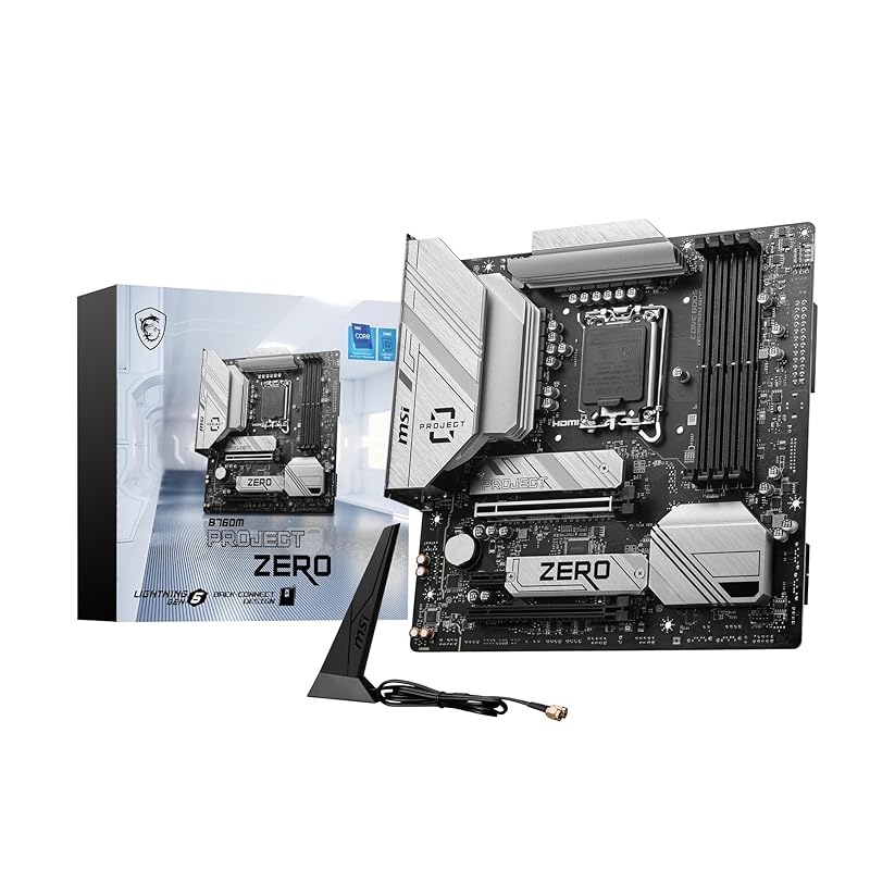 MSI B760M PROJECT ZERO Adopts back connect design intel 14th, 13th, 12th generation Core processor compatible LGA1700 DDR5 Micro-ATX motherboard
MSI B760M PROJECT ZERO Adopts back connect design intel 14th, 13th, 12th generation Core processor compatible LGA1700 DDR5 Micro-ATX motherboard