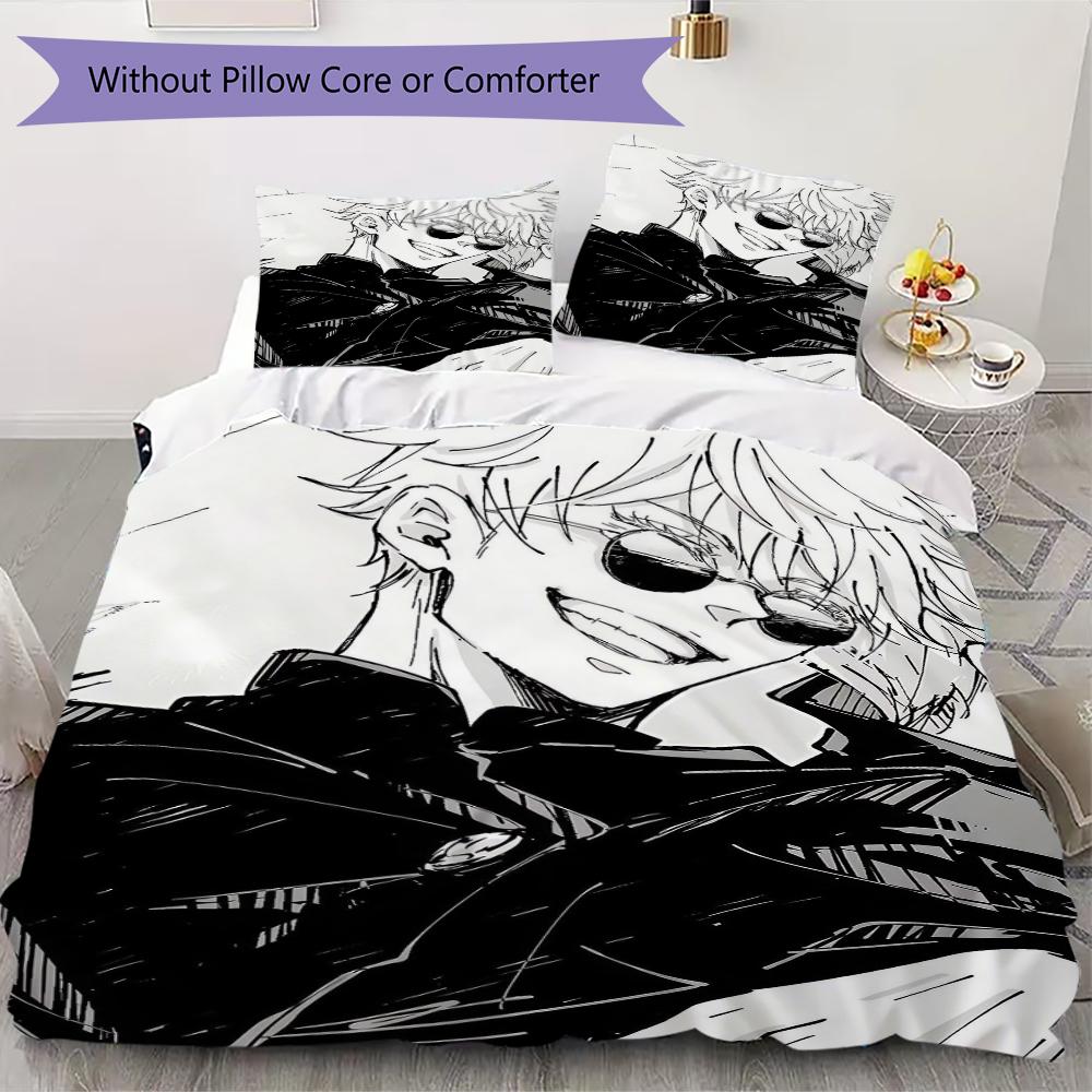 Jujutsu Kaisen Pattern Bedding uilt Set uilt Cover Pillowcase Home Decoration Birthday Gift (1 * duvet cover + 2 * pillowcase without core) 135x200cm
Jujutsu Kaisen Pattern Bedding uilt Set uilt Cover Pillowcase Home Decoration Birthday Gift (1 * duvet cover + 2 * pillowcase without core) 135x200cm