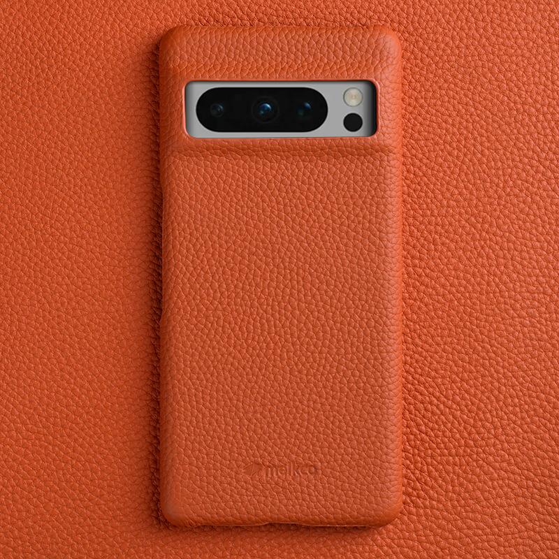 MELKCO For Google Pixel 8 Pro Case Genuine Cow Leather Coated PC Phone Protective Cover Orange
MELKCO For Google Pixel 8 Pro Case Genuine Cow Leather Coated PC Phone Protective Cover Orange