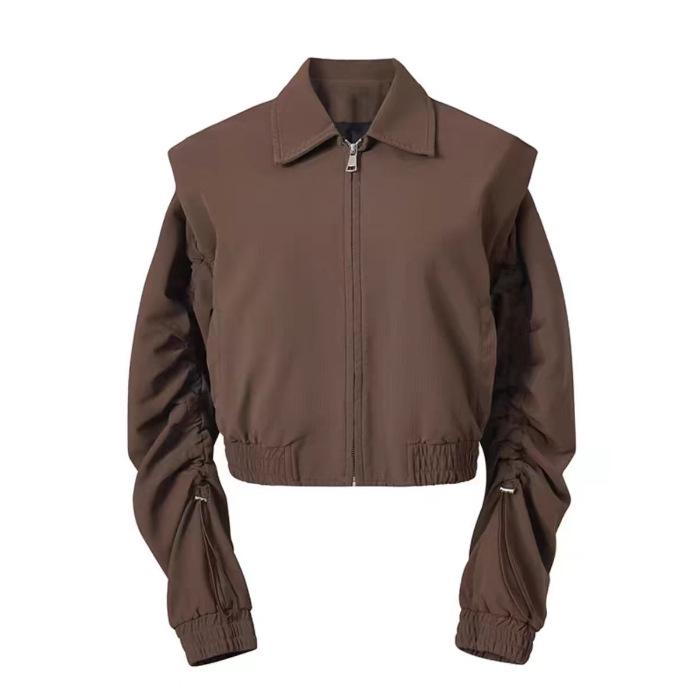 2024 Women s Retro Brown Short Jacket - Casual Vintage Style for Spring & Autumn S темно-коричневого кольору
2024 Women s Retro Brown Short Jacket - Casual Vintage Style for Spring & Autumn S темно-коричневого кольору