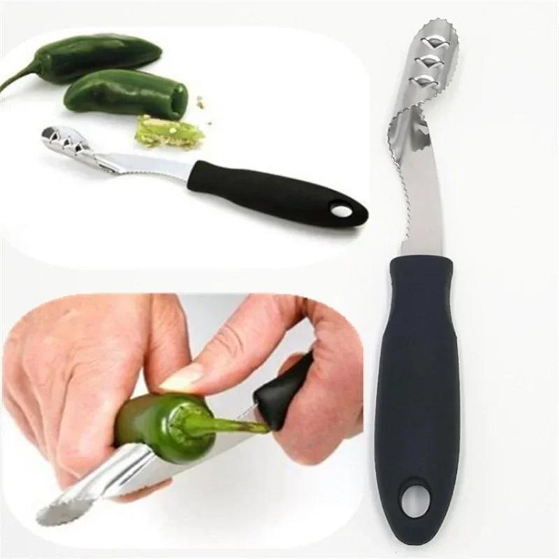 1 Pcs Portable Stainless Steel Vegetable Fruit Pepper Corer Chili Seed Remover Serrated Edge Kitchen Tool Cute Kitchen Accessory
1 Pcs Portable Stainless Steel Vegetable Fruit Pepper Corer Chili Seed Remover Serrated Edge Kitchen Tool Cute Kitchen Accessory