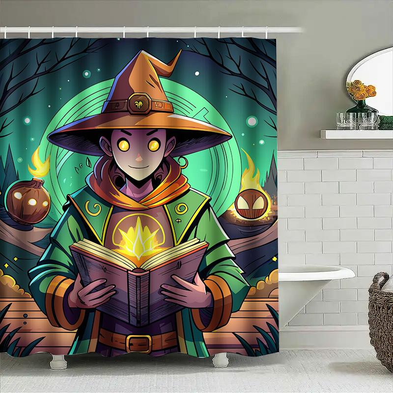 Tuniu Wizard Cartoon Shower Curtain Funny Witch Magic Book Halloween Decor For Bathroom Kids Boys Girls W60H190(CM)-1 Pcs
Tuniu Wizard Cartoon Shower Curtain Funny Witch Magic Book Halloween Decor For Bathroom Kids Boys Girls W60H190(CM)-1 Pcs