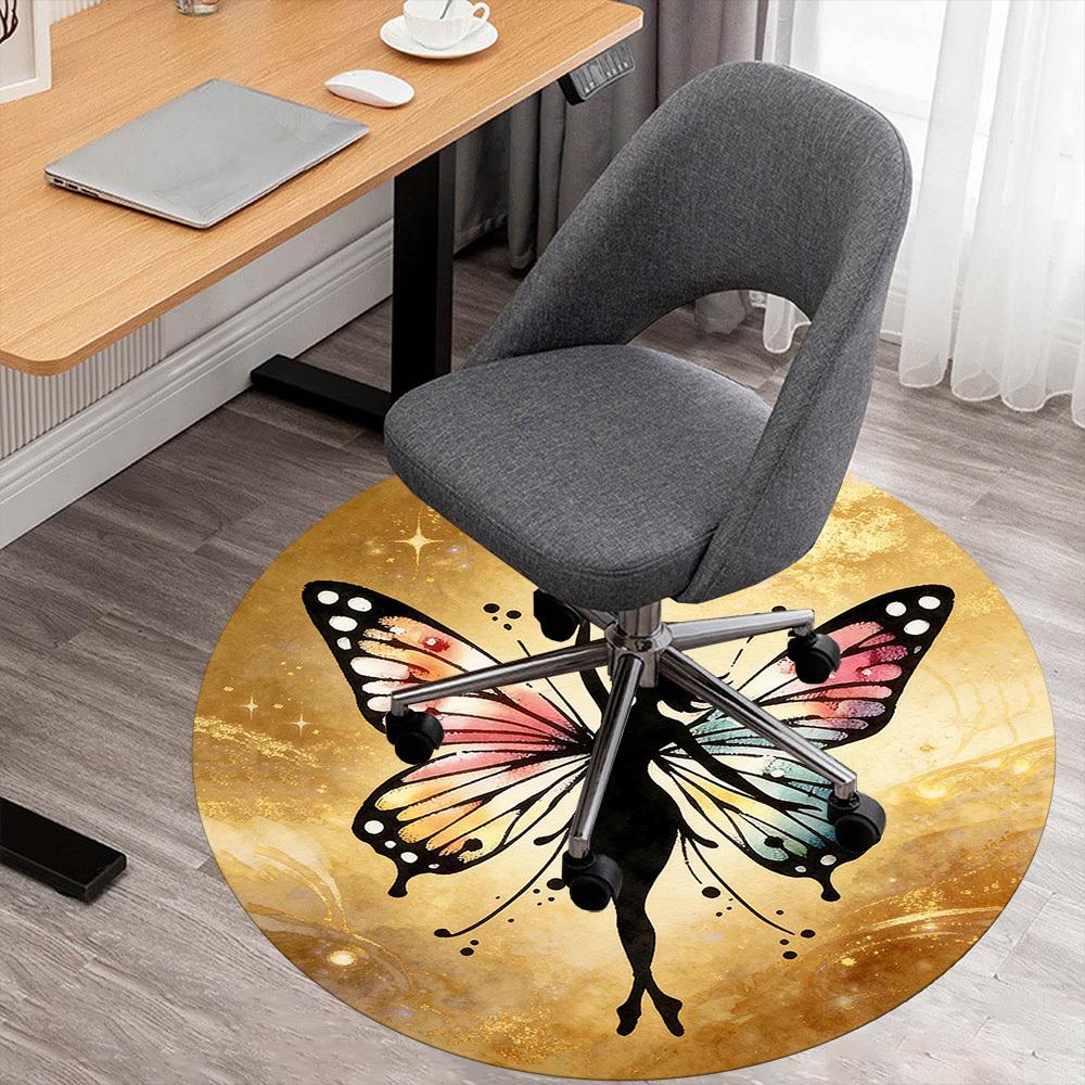 1pc Butterfly Fairy Round Chair mat office Area Rug - Non-Slip, Floor Mat for Office, Bedroom, and Indoor Decor p127007 80cm by 80cm
1pc Butterfly Fairy Round Chair mat office Area Rug - Non-Slip, Floor Mat for Office, Bedroom, and Indoor Decor p127007 80cm by 80cm