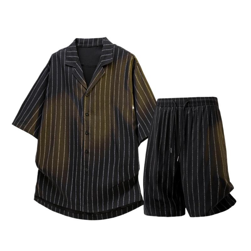 Men’s 2 Piece Casual Beach Set - Striped Short Sleeve Shirt and Shorts Outfit for Summer Vacation Pool Party M чёрный
Men’s 2 Piece Casual Beach Set - Striped Short Sleeve Shirt and Shorts Outfit for Summer Vacation Pool Party M чёрный