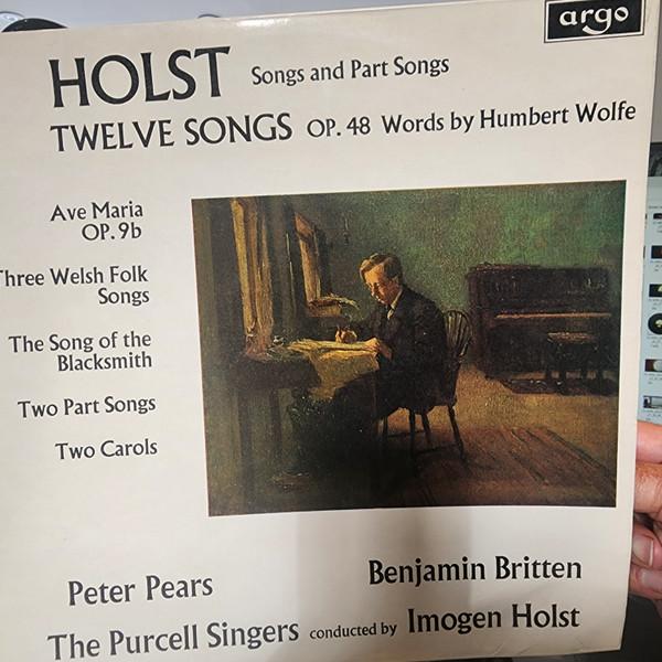 LP Record GUSTAV HOLST - PETER PEARS , BENJAM - Songs And Part Songs ZRG512 Argo 1968 UK Classical Used
LP Record GUSTAV HOLST - PETER PEARS , BENJAM - Songs And Part Songs ZRG512 Argo 1968 UK Classical Used