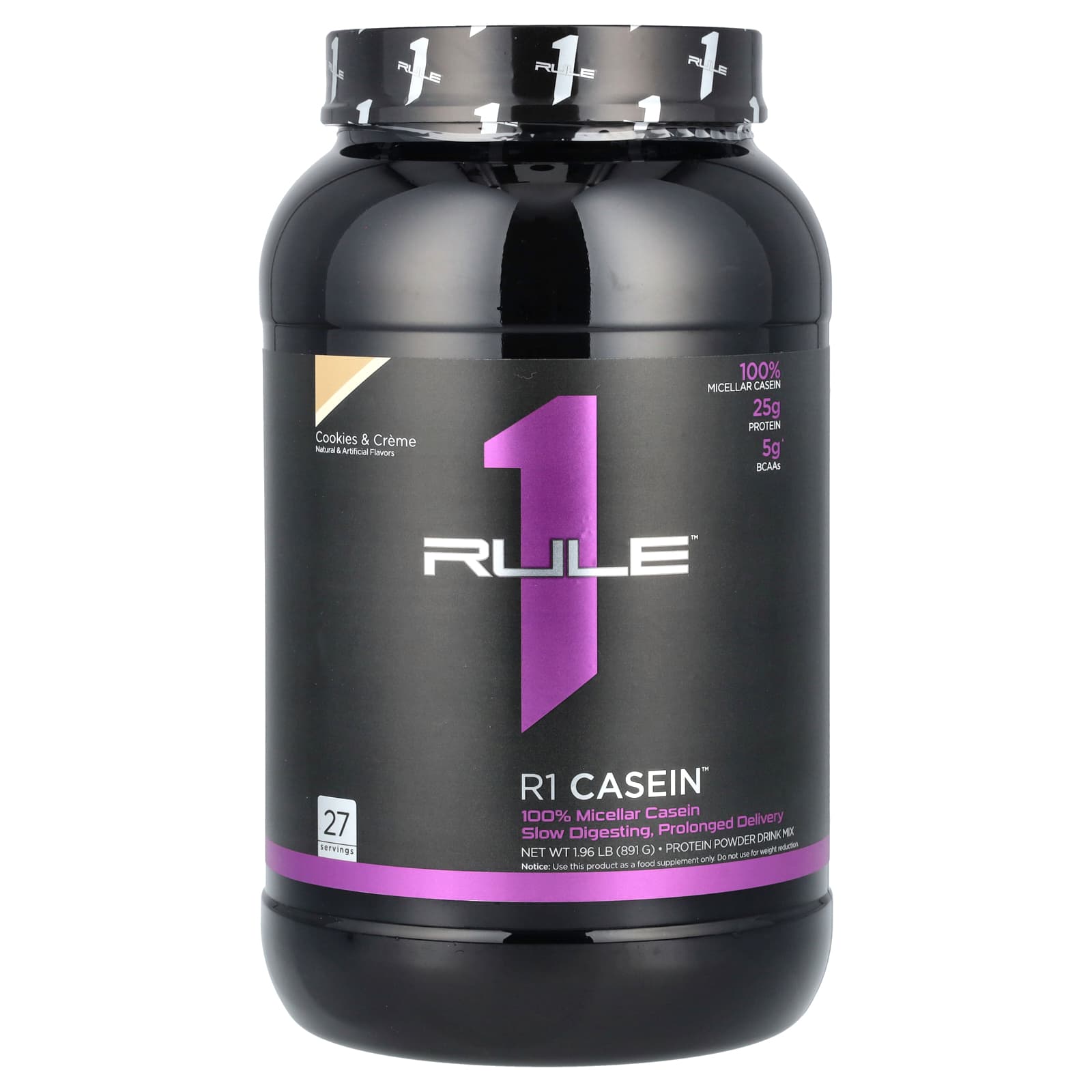 Rule One Proteins, R1 Casein, Protein Powder Drink Mix, Cookies & Cream, 1.96 lb (891 g)
Rule One Proteins, R1 Casein, Protein Powder Drink Mix, Cookies & Cream, 1.96 lb (891 g)