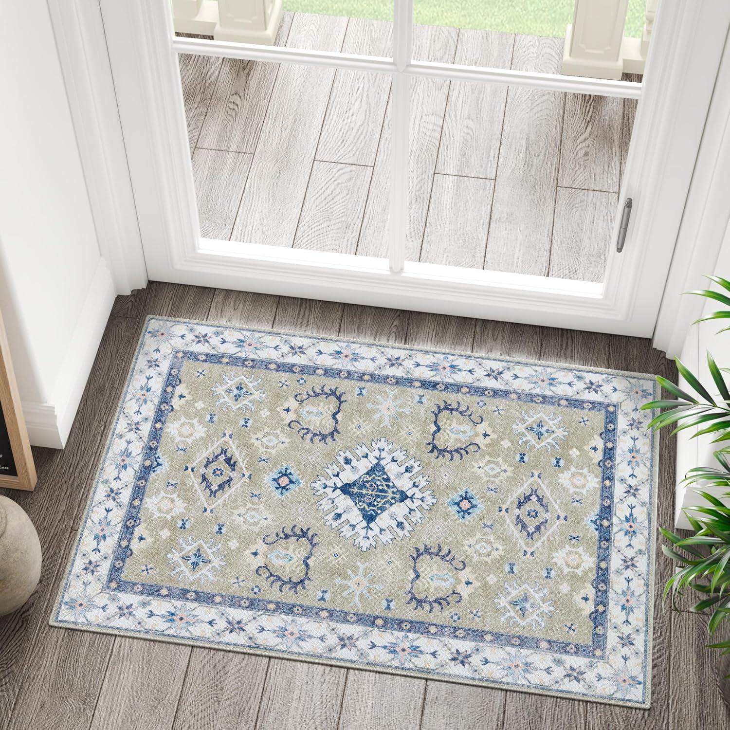 Retro Printed Rug Soft Indoor Carpet Light Gray Non Slip Mat for Living Room Bedroom Kitchen Entrance Decoration 30x50cm
Retro Printed Rug Soft Indoor Carpet Light Gray Non Slip Mat for Living Room Bedroom Kitchen Entrance Decoration 30x50cm