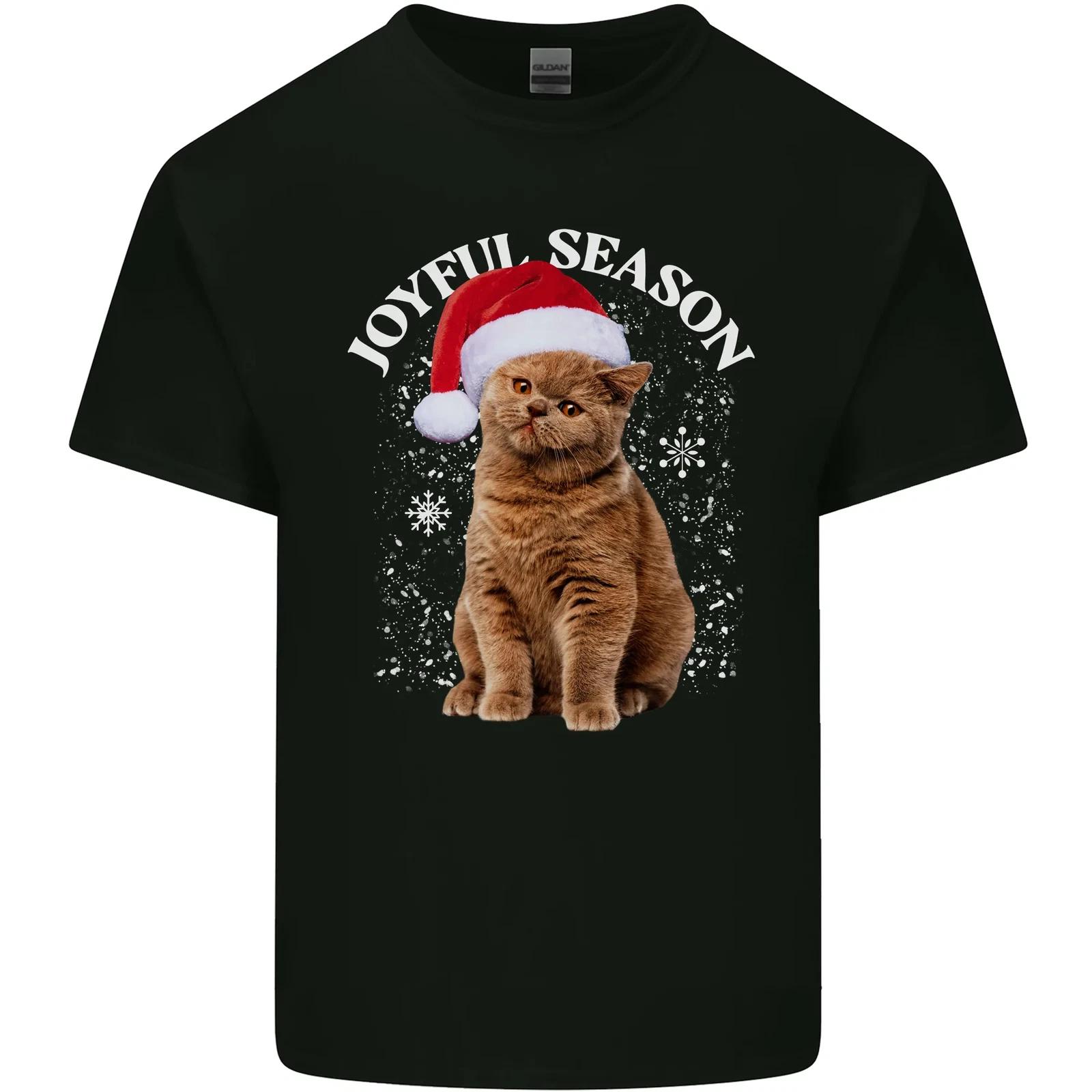 Joyful Season Christmas Funny Cat Xmas Kids T-Shirt Childrens S
Joyful Season Christmas Funny Cat Xmas Kids T-Shirt Childrens S