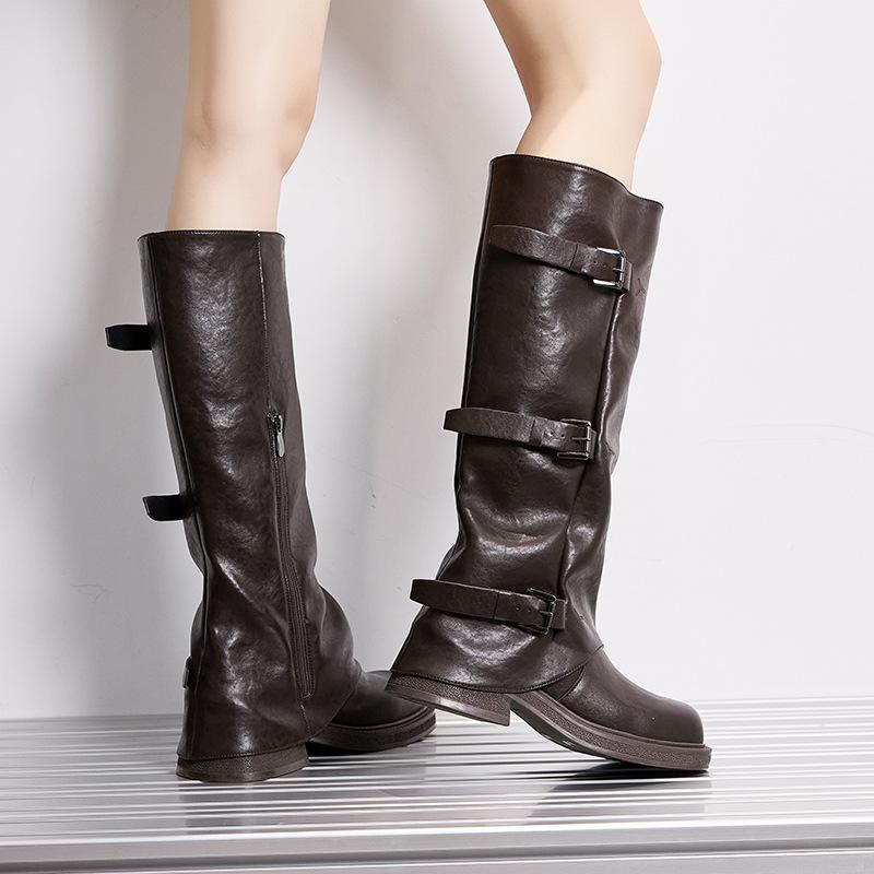 Lazy feeling~ thick-soled trouser boots women s autumn knight boots niche design cigarette boots pleated long tube stacking boots 40
Lazy feeling~ thick-soled trouser boots women s autumn knight boots niche design cigarette boots pleated long tube stacking boots 40
