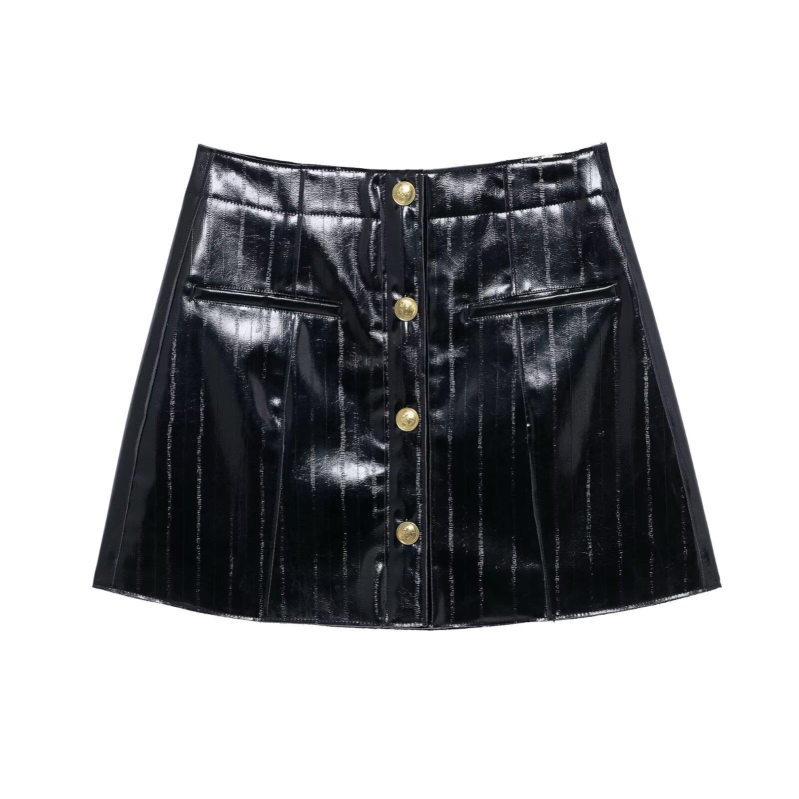 Spring 2025 Women s Street Fashion Single-Breasted Faux Leather Mini Skirt 6035 Large чёрный
Spring 2025 Women s Street Fashion Single-Breasted Faux Leather Mini Skirt 6035 Large чёрный