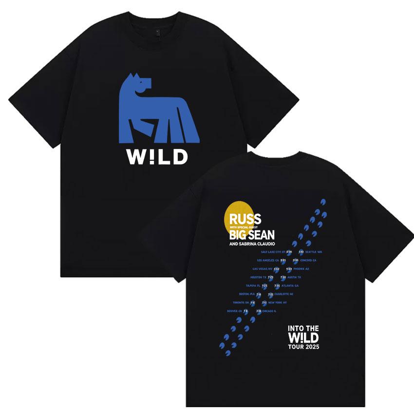 Мужская женская винтажная футболка высокого качества модная повседневная хлопковая футболка оверсайз уличная одежда тур Russ Into The Wild 2025 4XL
Мужская женская винтажная футболка высокого качества модная повседневная хлопковая футболка оверсайз уличная одежда тур Russ Into The Wild 2025 4XL