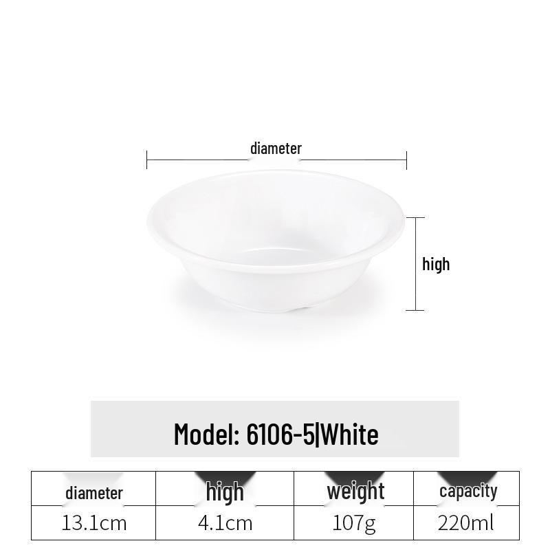 Two-Color Melamine Rice Bowl - Imitation Porcelain Small Bowl for Soup, Porridge, Seasoning, and Fast Food in Restaurants and Hotels.
Two-Color Melamine Rice Bowl - Imitation Porcelain Small Bowl for Soup, Porridge, Seasoning, and Fast Food in Restaurants and Hotels.