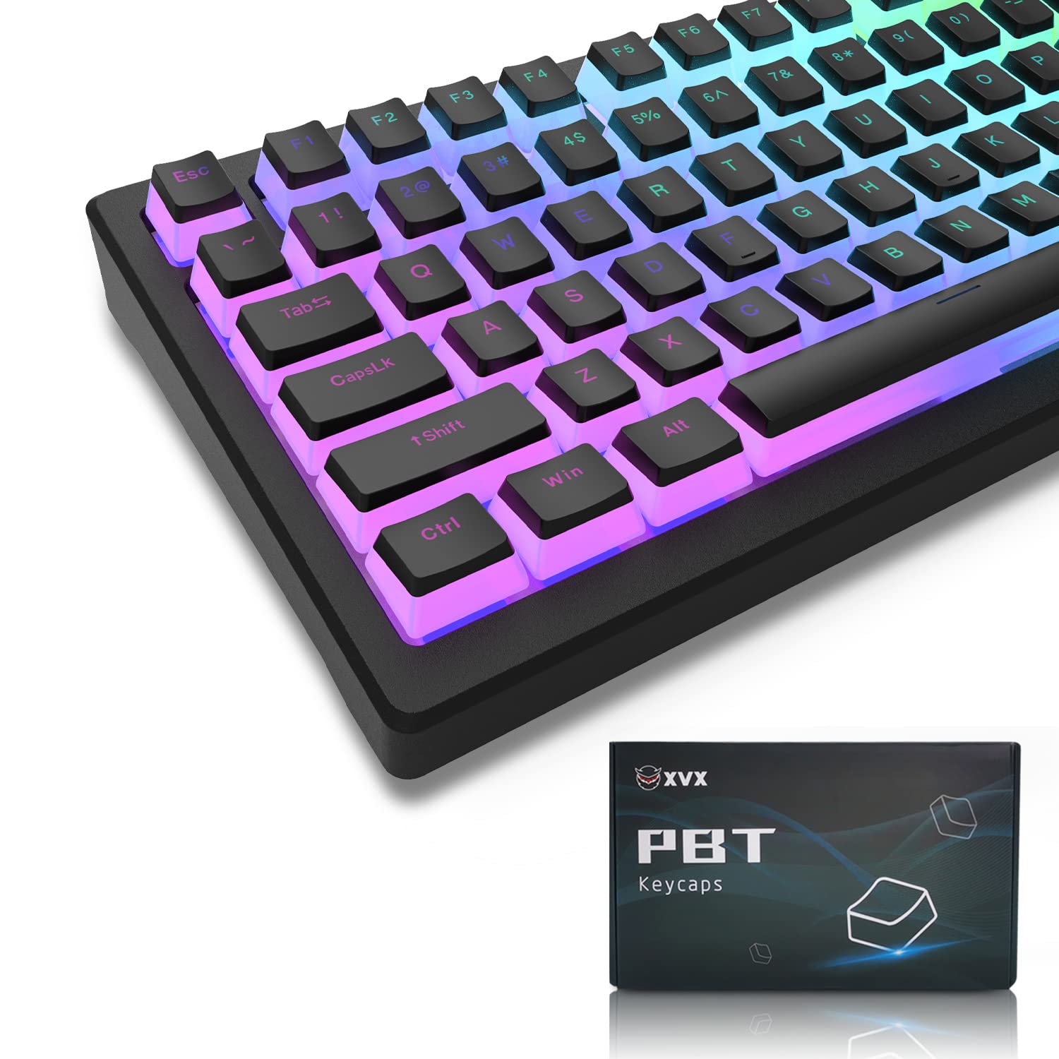 165 Key Pudding Keycap PBT Keycap 141 Key 24 Key Set Custom Keycap OEM Profile Compatible with Keyboards Transparent Universal Type + 60%, 65%, 75%, чорний
165 Key Pudding Keycap PBT Keycap 141 Key 24 Key Set Custom Keycap OEM Profile Compatible with Keyboards Transparent Universal Type + 60%, 65%, 75%, чорний