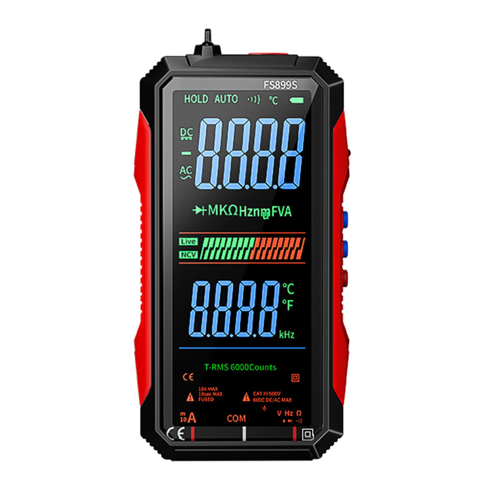 FS899S Цифровий мультиметр з підсвічуванням LCD-дисплея AC/DC Вимірювач ємності Вимірює напругу струм опір температуру частоту
FS899S Цифровий мультиметр з підсвічуванням LCD-дисплея AC/DC Вимірювач ємності Вимірює напругу струм опір температуру частоту