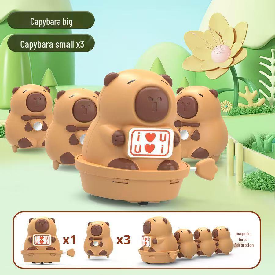 Набор фигурок капибар для игры на блокчейне: Одна большая, три маленьких заводных игрушки
Набор фигурок капибар для игры на блокчейне: Одна большая, три маленьких заводных игрушки