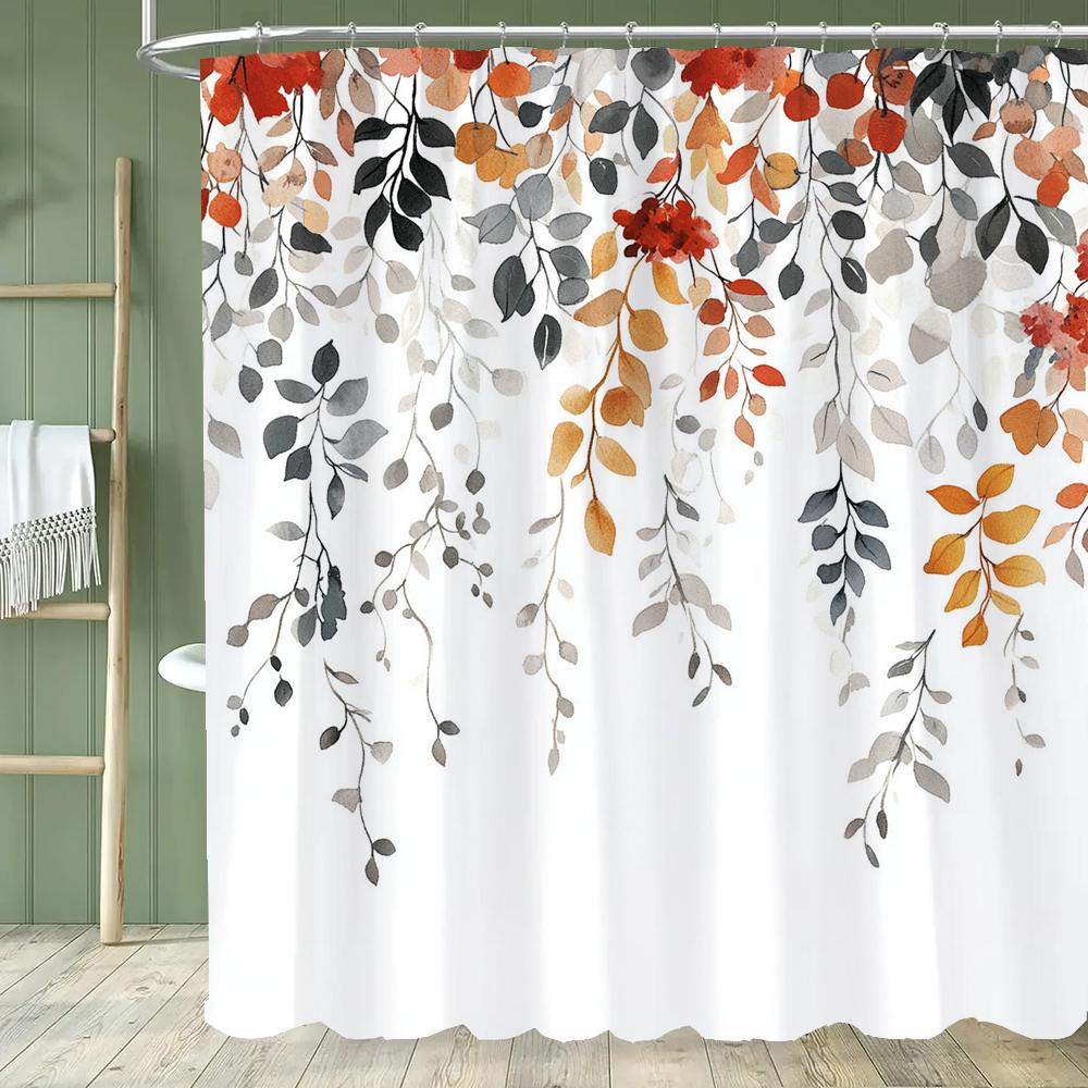Brown Eucalyptus Leaf Shower Curtain, Watercolor Tan Leaves Botanical Floral Bathroom Decorative Shower Curtain With Hooks W60H190(CM)-1 Pcs
Brown Eucalyptus Leaf Shower Curtain, Watercolor Tan Leaves Botanical Floral Bathroom Decorative Shower Curtain With Hooks W60H190(CM)-1 Pcs