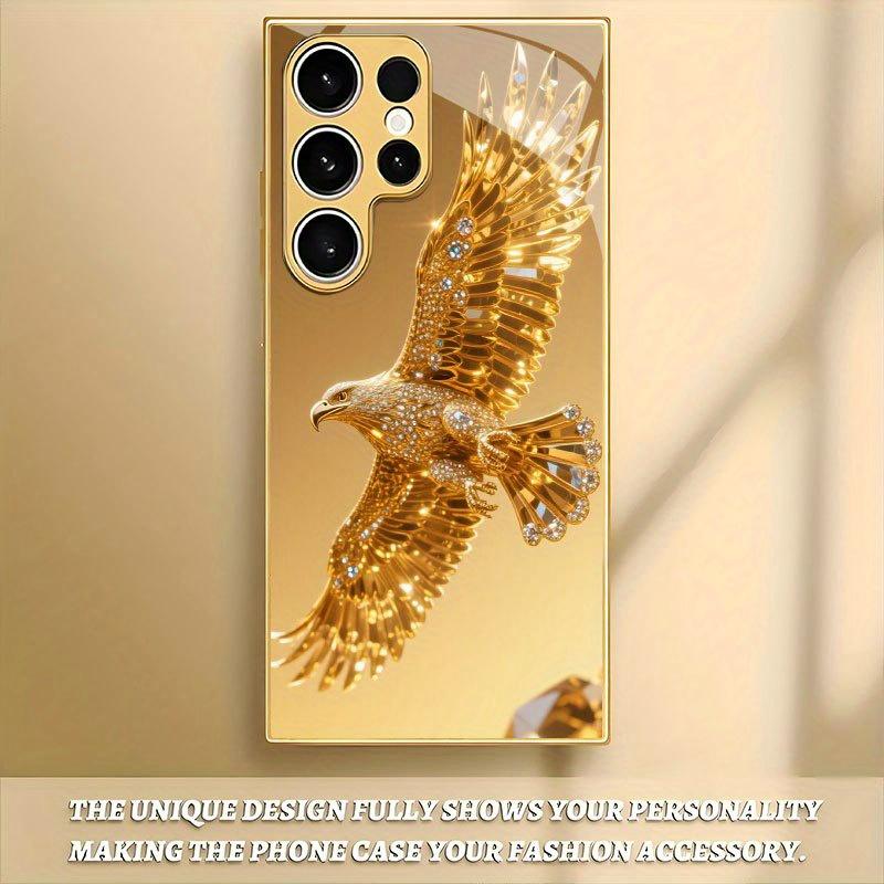 Diamond Golden Eagle Pattern Gold Glass Phone Case Suitable for Samsung Galaxy S26 S25 S24 S22 S21 S20 FE/Ultra/Plus Anti Drop Galaxy S22 plus 5G
Diamond Golden Eagle Pattern Gold Glass Phone Case Suitable for Samsung Galaxy S26 S25 S24 S22 S21 S20 FE/Ultra/Plus Anti Drop Galaxy S22 plus 5G