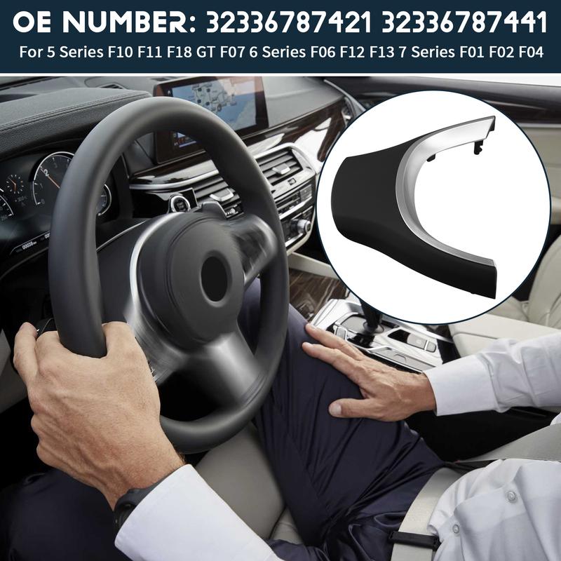 L10A Car Steering Wheel Cover Panel Trim 32336787441 32336787421 For BMW 5 5GT 6 7 Series F10 F11 F07 F06 F12 F01 F02 BlackSilver
L10A Car Steering Wheel Cover Panel Trim 32336787441 32336787421 For BMW 5 5GT 6 7 Series F10 F11 F07 F06 F12 F01 F02 BlackSilver