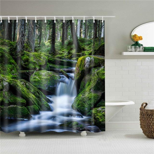 3D Shower Curtain Nature Forest waterfall landscape Bathroom Curtains Waterproof Fabric With Hooks Home Decoration Bath Curtain W90xH180cm
3D Shower Curtain Nature Forest waterfall landscape Bathroom Curtains Waterproof Fabric With Hooks Home Decoration Bath Curtain W90xH180cm