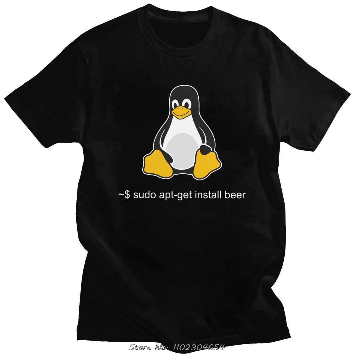 Забавная футболка Linux Sudo Get Me A Beer, унисекс с коротким рукавом, пингвин, программист, компьютерный разработчик, футболка Geek Nerd, хлопковые футболки
Забавная футболка Linux Sudo Get Me A Beer, унисекс с коротким рукавом, пингвин, программист, компьютерный разработчик, футболка Geek Nerd, хлопковые футболки