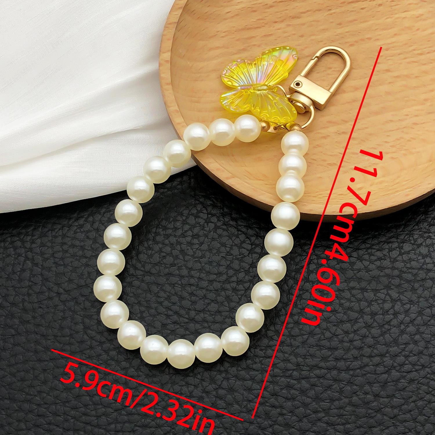 Creative Faux Pearl Round Keychain Pendant with Phone Case and Bag Charm
Creative Faux Pearl Round Keychain Pendant with Phone Case and Bag Charm