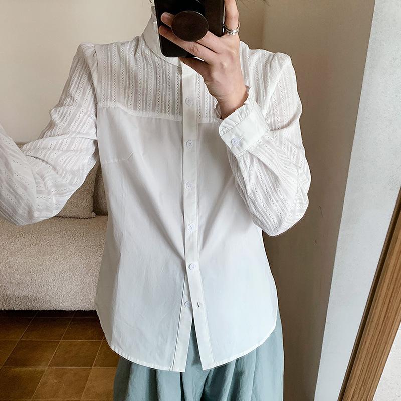 Белая рубашка женская с длинным рукавом весенняя одежда новая внутренняя майка базовая рубашка воротник-грибок M белый
Белая рубашка женская с длинным рукавом весенняя одежда новая внутренняя майка базовая рубашка воротник-грибок M белый