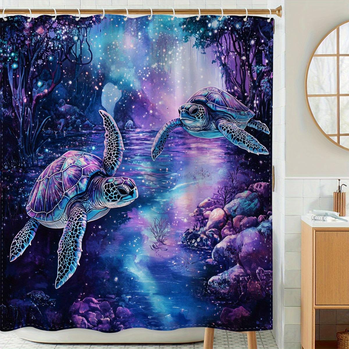 1Pc Dreamland And Turtle Animal Theme Digital Printed Shower Curtain, Polyester Fabric Hook Included, Bathroom Accessories W60H190(CM)-1 Pcs
1Pc Dreamland And Turtle Animal Theme Digital Printed Shower Curtain, Polyester Fabric Hook Included, Bathroom Accessories W60H190(CM)-1 Pcs