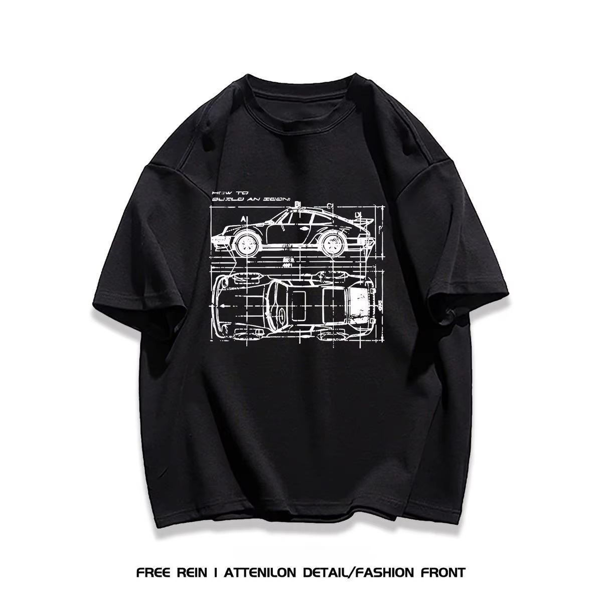 Pure Cotton American Street High-end Trendy Brand Car Short-sleeved T-shirt Couple Summer Ins Casual Top Women S
Pure Cotton American Street High-end Trendy Brand Car Short-sleeved T-shirt Couple Summer Ins Casual Top Women S