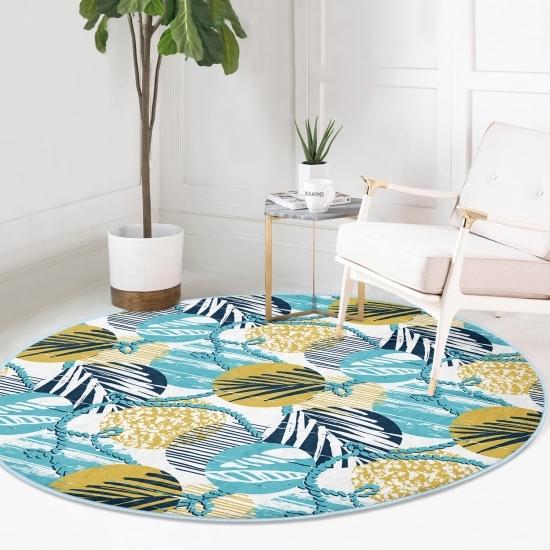 Colorful Leaf Pattern Rope Pattern Digital Printed Modern Outdoor Washable Non-Slip Base Round Carpet On White Background Deymend
Colorful Leaf Pattern Rope Pattern Digital Printed Modern Outdoor Washable Non-Slip Base Round Carpet On White Background Deymend